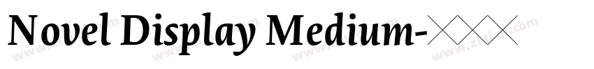 Novel Display Medium字体转换